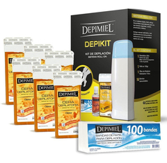 Kit Depilacion Depimiel Depikit+ 6 Cera Roll On+ 100 Bandas