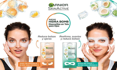 Mascarilla Para Ojos Tela Garnier Hidra Bomb J. Naranja 2un