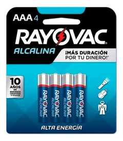 Pila Aaa Rayovac Alcalina Cilíndrica - Pack De 4 Unidades