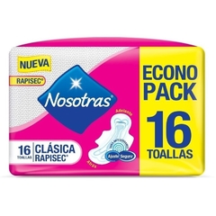 Toallitas Femeninas Nosotras Clasica Tela Gel 3 Ecopacks X16 en internet