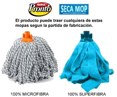 Mopa Lampazo Microfibra + Balde Escurridor Iberia Seca Mop - comprar online