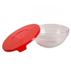 Set 5 Bowls Vidrio Tapa Plastica Carol Apilable Microondas - comprar online