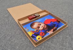 Kit com 30 caixas para pen drive e fotos 10x15 Kraft Dourado - loja online