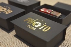 Kit com 180 Caixas de Pen Drive Dourado na internet