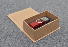 Kit 30 Caixas de Pen Drive Kraft gravação Azul