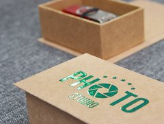 Kit 30 Caixas de Pen Drive kraft gravação Verde - Caixas e Brindes