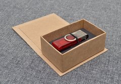 Kit 30 Caixas de Pen Drive kraft gravação Vermelha - Caixas e Brindes