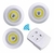 Set 3 Luces Led 3w Con Remoto Emergencia Placard Auxiliar