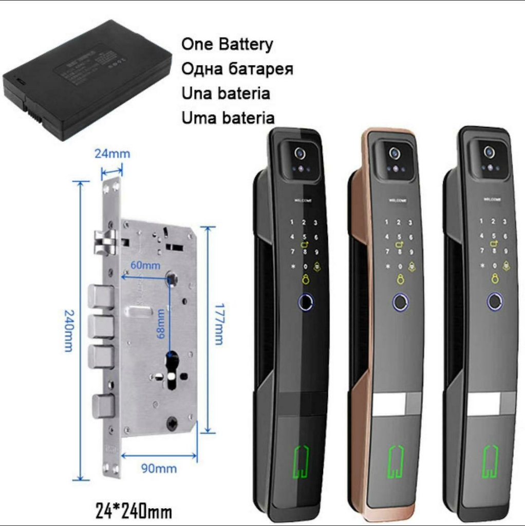 cerradura electronica biometrica inteligente por huella codigo y tarjeta de  proximidad