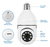 Camara Domo Seguridad Wifi Foco Sensor Lente 360° Led - elsitiodecompras