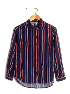 2da Camisa H&M T.XS Azul Y Rojo (85007)