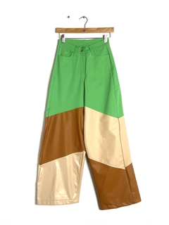 Pantalon T.24 Verde Y Camel (82202)