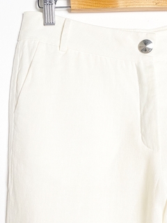 Pantalon Jazmin Chebar T.42 Blanco Lino (79516) - comprar online
