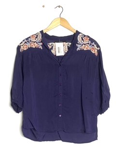 Camisa AKiabara T.S Violeta Con Bordado (79424)