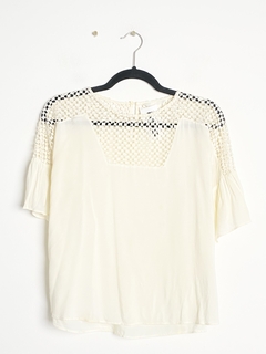 Blusa Brodery Natural H&M T.34 (V1174)