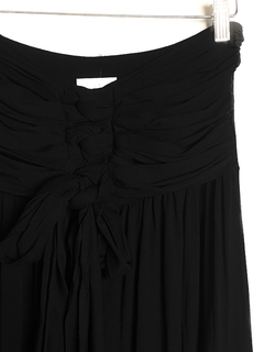 Vestido Negro Strapless Nudos Nucleo T.S (V1076) - comprar online