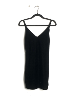 Vestido Velvet Negro con Lazo 47 Street T.2 (V2414)