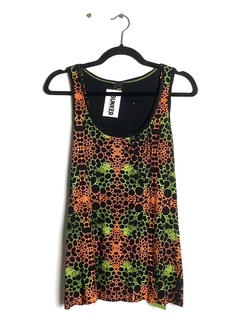 Musculosa naranja y verde (V1039)