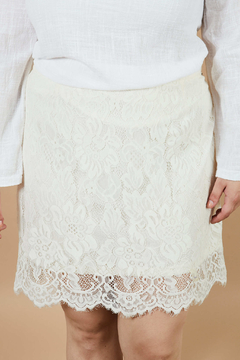 Pollera white encaje H&M T.44 (67103)