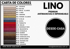 Respaldo de sommier canelon horizontal en tela Lino Antimanchas - comprar online