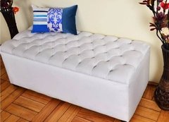 Baulera pie de cama capitoné 1,40mts en pana antimanchas premium - comprar online