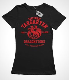 Remera Game of Throne Targaryen Negra - comprar online