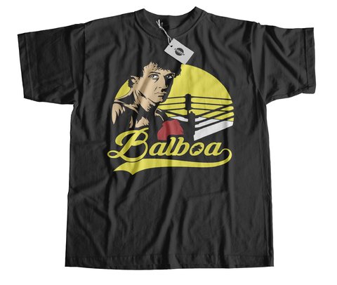 Remera Rocky Balboa Negra