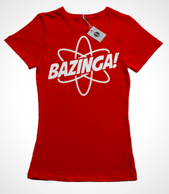 Remera The Big Bang Theory Logo Bazinga Roja - comprar online