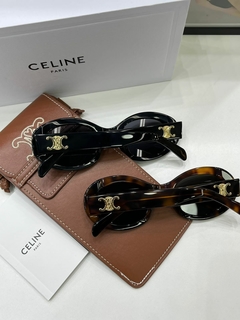 óculos celine triomphe oval com bolsinha italiana - comprar online