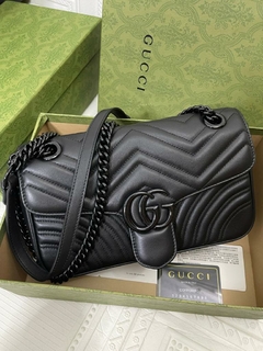 Bolsa Gucci Marmont Pequena Preta All Black Italiana