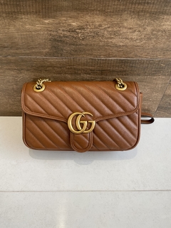 Bolsa Gucci GG Marmont Pequena Marrom Italiana - Bolsas e Grife