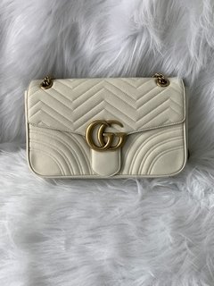 Bolsa Gucci Marmont Média Branca Off White Italiana - comprar online
