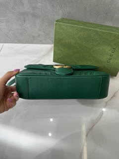 Gucci Marmont Pequena Shoulder Verde Italiana - Bolsas e Grife