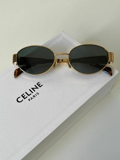 Óculos Celine Preto e Dourado Italiana