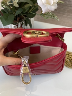 Imagem do Bolsa Gucci Marmont Super Mini Vermelha Italiana