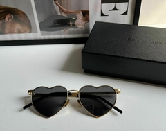 Óculos YSL Coração Preto com Dourado Italiana