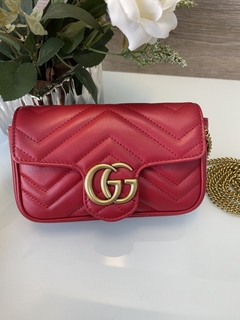 Bolsa Gucci Marmont Super Mini Vermelha Italiana - Bolsas e Grife