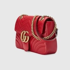 Bolsa Gucci Marmont Média Vermelha Italiana - comprar online