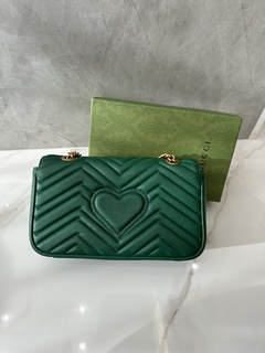 Gucci Marmont Pequena Shoulder Verde Italiana - comprar online