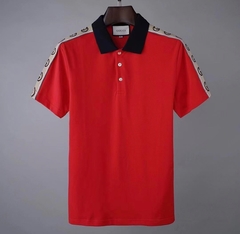 Camisa Polo Gucci Com Faixa Vermelha Italiana