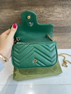 Bolsa Gucci Marmont Super Mini Verde Italiana - Bolsas e Grife