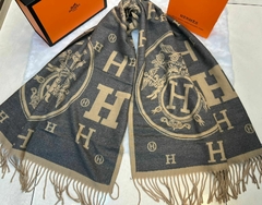 Cachecol Echarpe Cashmere Hermès Caramelo Dupla Face Italiana - comprar online