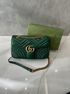 Gucci Marmont Pequena Shoulder Verde Italiana na internet