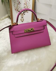 Bolsa Hermes Kelly Mini 20 Rosa Pink Italiana - loja online