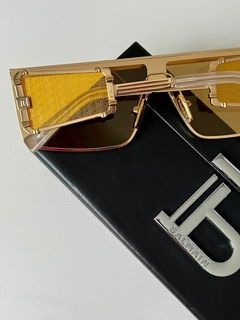 Óculos Balmain Quadrado Amarelo Italiana - comprar online