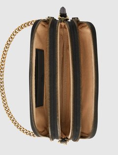 Bolsa Gucci Marmont Mini Zíper Triplo Preto Italiana - loja online