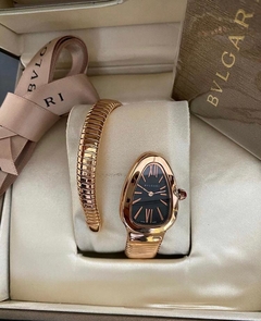 Relógio Bulgari Serpenti Rose Fundo Preto Italiana