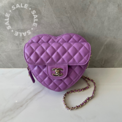 Bolsa Coração Roxo Italiana