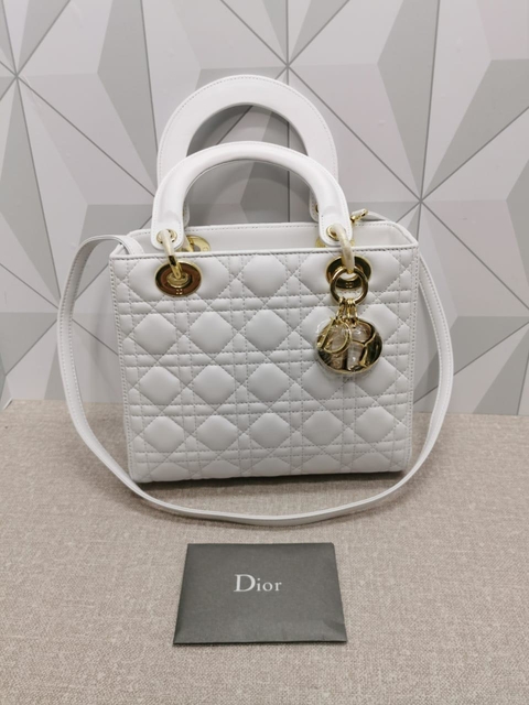 Bolsa Lady Dior Média Branca