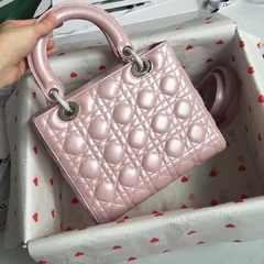 Bolsa Lady Dior Média Rosa Perolado Italiana - comprar online